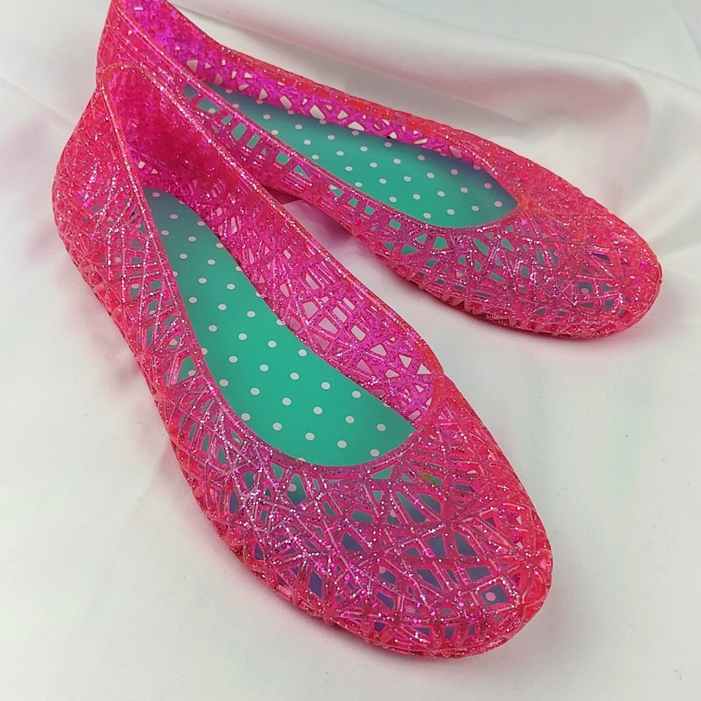 Retro Pink Jelly Shoes Girls Size 4